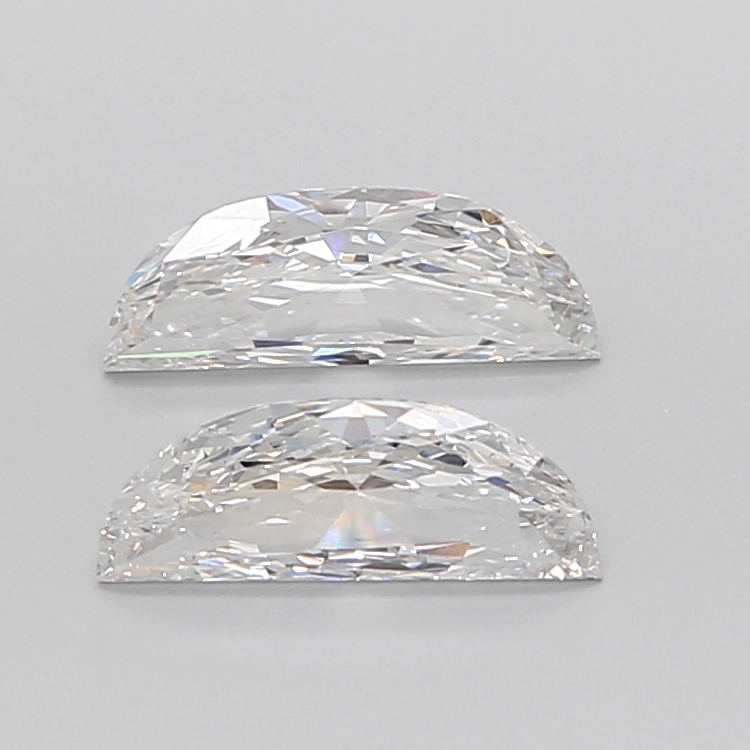 1.25CT E VVS2 Half Moon Lab Grown Diamond Pair 10.3*3.85*2.2MM