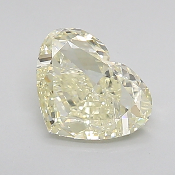 0.87 Ct VS1 Fancy Yellow Step Cut Heart Luxury Fancy Shape Diamond