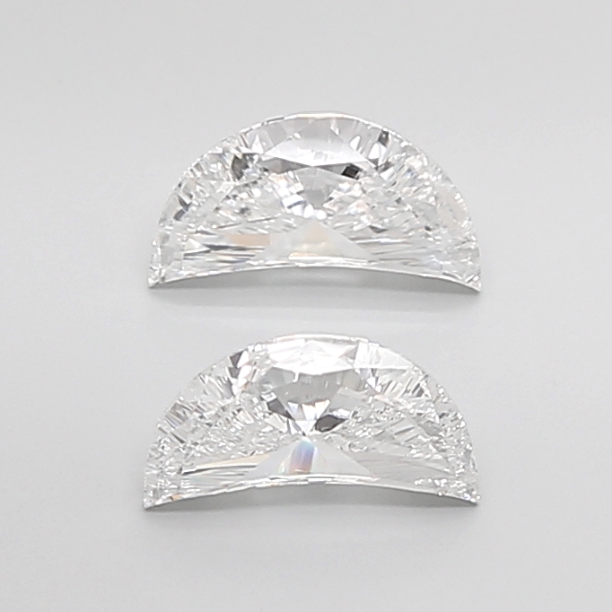 1.54CT E VVS2 Half Moon Lab Grown Diamond Pair 8.7*4.65*2.9MM