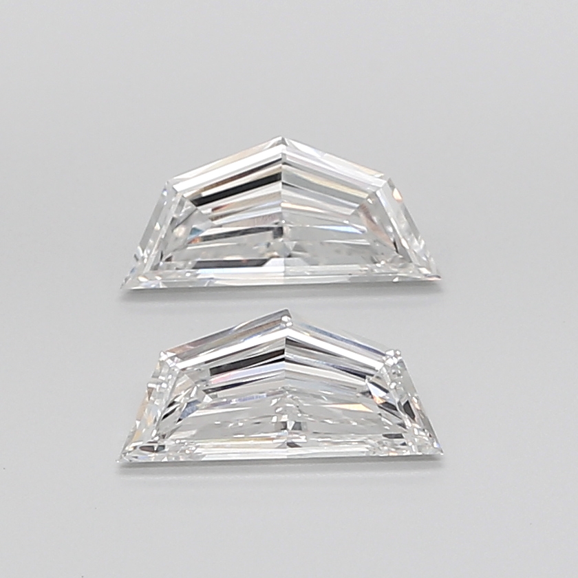 2.16CT E VVS2 Cadillac Lab Grown Diamond Pair 11.1*5.05*2.75MM