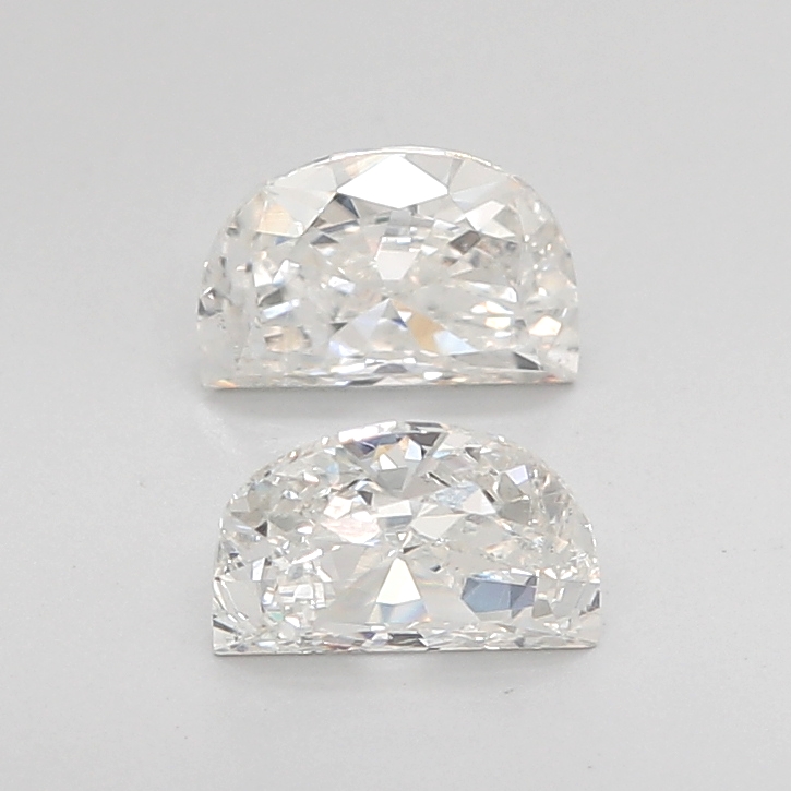 0.85CT H VS2 Half Moon Natural Diamond Pair 5.9*3.9*2.45MM