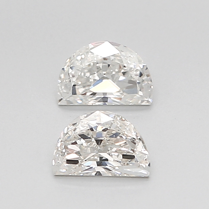 0.70CT H VS1 Half Moon Natural Diamond Pair 5.7*3.8*2.15MM