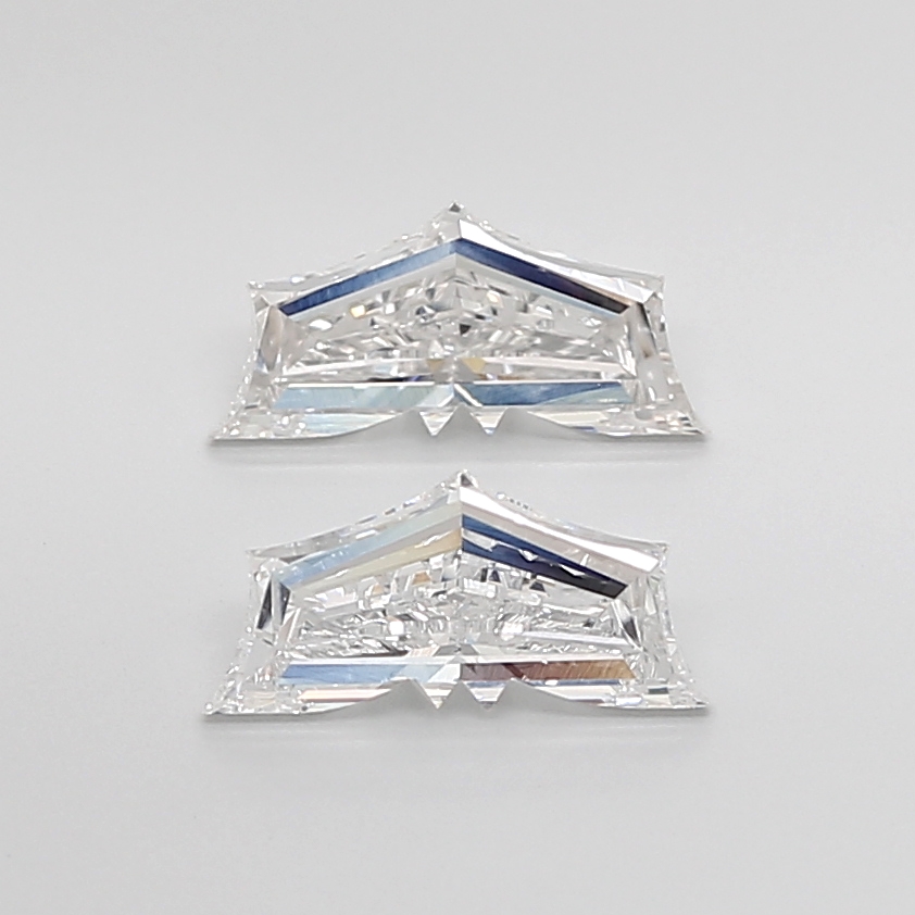 1.67CT E VVS2 Bat Lab Grown Diamond Pair 9.35*4.45*2.9MM