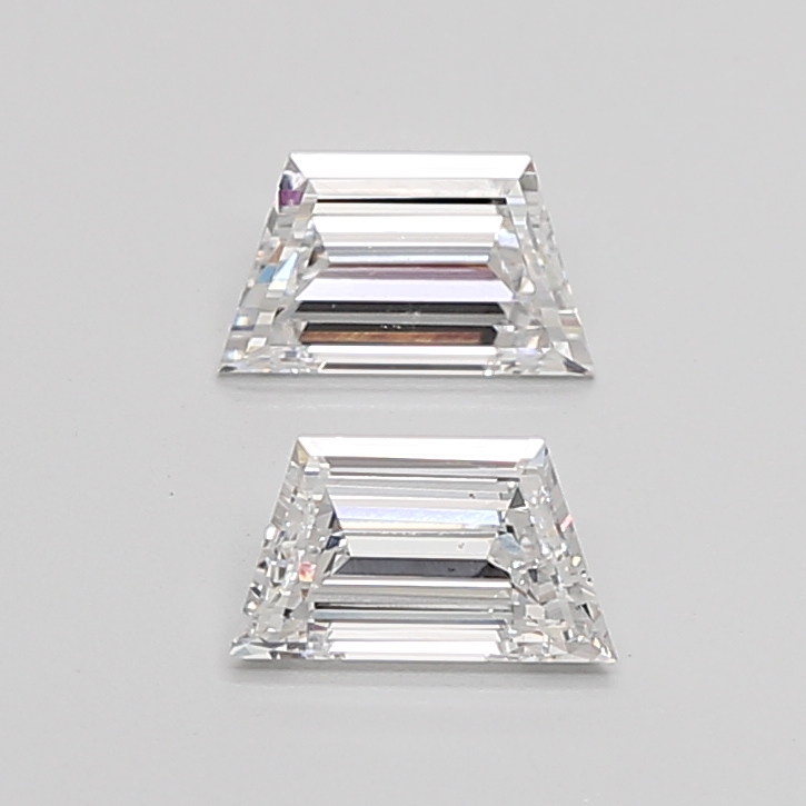 1.40CT F VS1 Trapezoid Lab Grown Diamond Pair 7.45*4.25*2.65MM