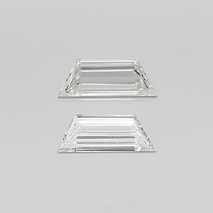 0.22CT I VS1 Trapezoid Natural Diamond Pair 6.1*2.3*1MM
