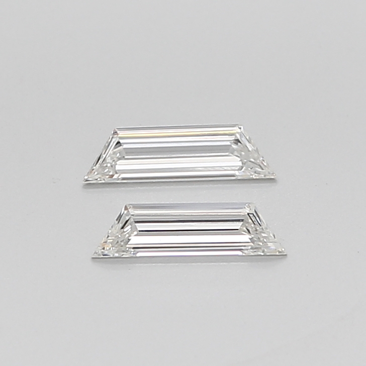 0.28CT I VVS2 Trapezoid Natural Diamond Pair 7*1.95*1.15MM