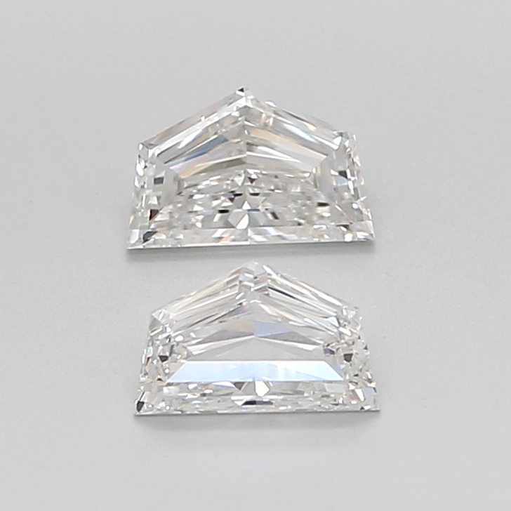 0.79CT G VVS2 Cadillac Natural Diamond Pair 6*3.8*2.1MM