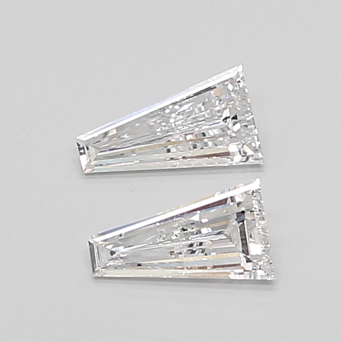 0.68CT F VVS2 Taper Lab Grown Diamond Pair 7.05*4*1.9MM