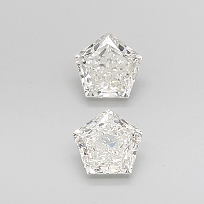 0.73 Ct VS2 I Brilliant Cut Pentagonal Precision Matched Diamond Pair
