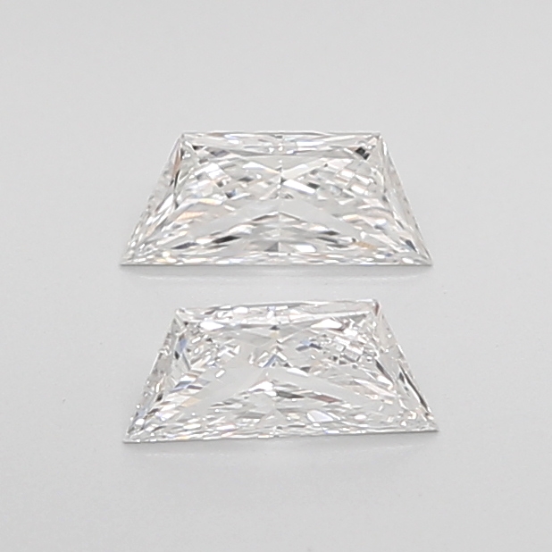 0.39 Ct VS1 F Brilliant Cut Trapezoid Lab Grown Diamond Pair