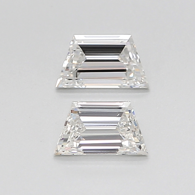 0.62CT G VVS2 Trapezoid Natural Diamond Pair 5.6*3.2*2.15MM