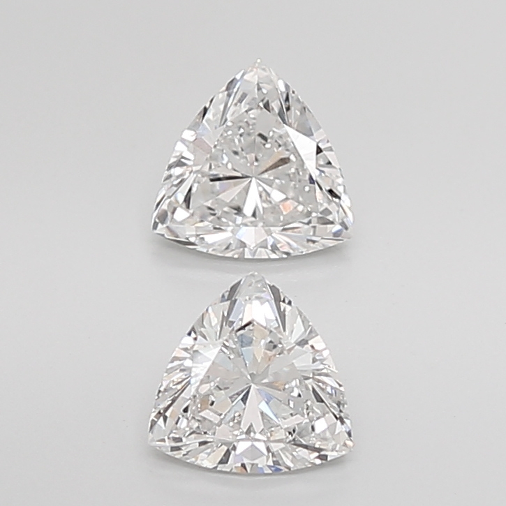 1.58CT F VVS2 Trilliant Lab Grown Diamond Pair 6.3*6.3*3.4MM