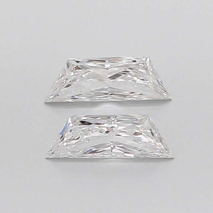 0.69CT E VS1 Trapezoid Lab Grown Diamond Pair 7.8*2.95*2.05MM