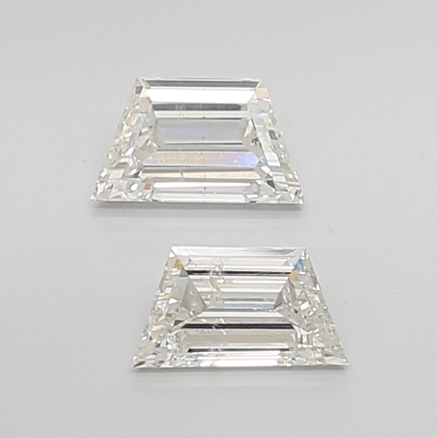Natural Trapezoid Step Cut Diamond Pair 0.94 CT SI1