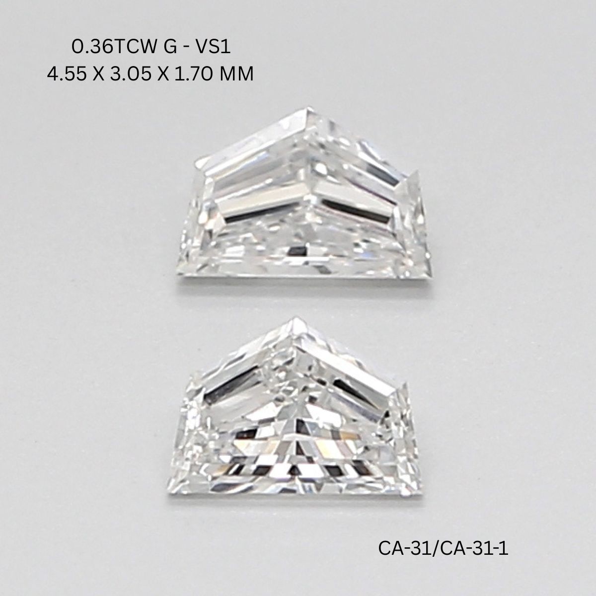 0.36 CT G VS1 CADILLAC diamond Pairs Inventory