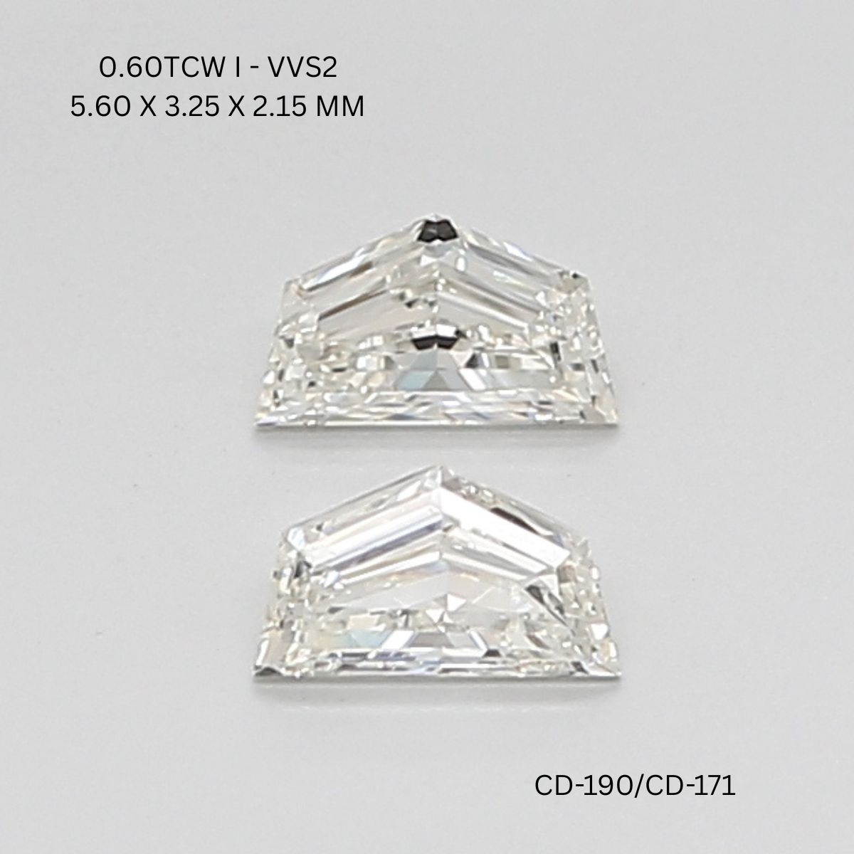 0.6 CT I VVS2 CADILLAC diamond Pairs Inventory