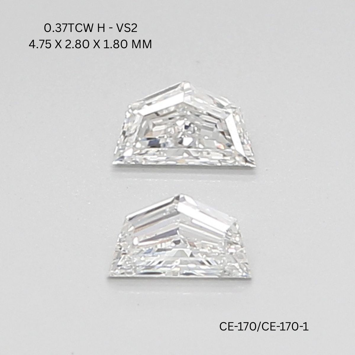 0.37 CT H VS2 CADILLAC diamond Pairs Inventory