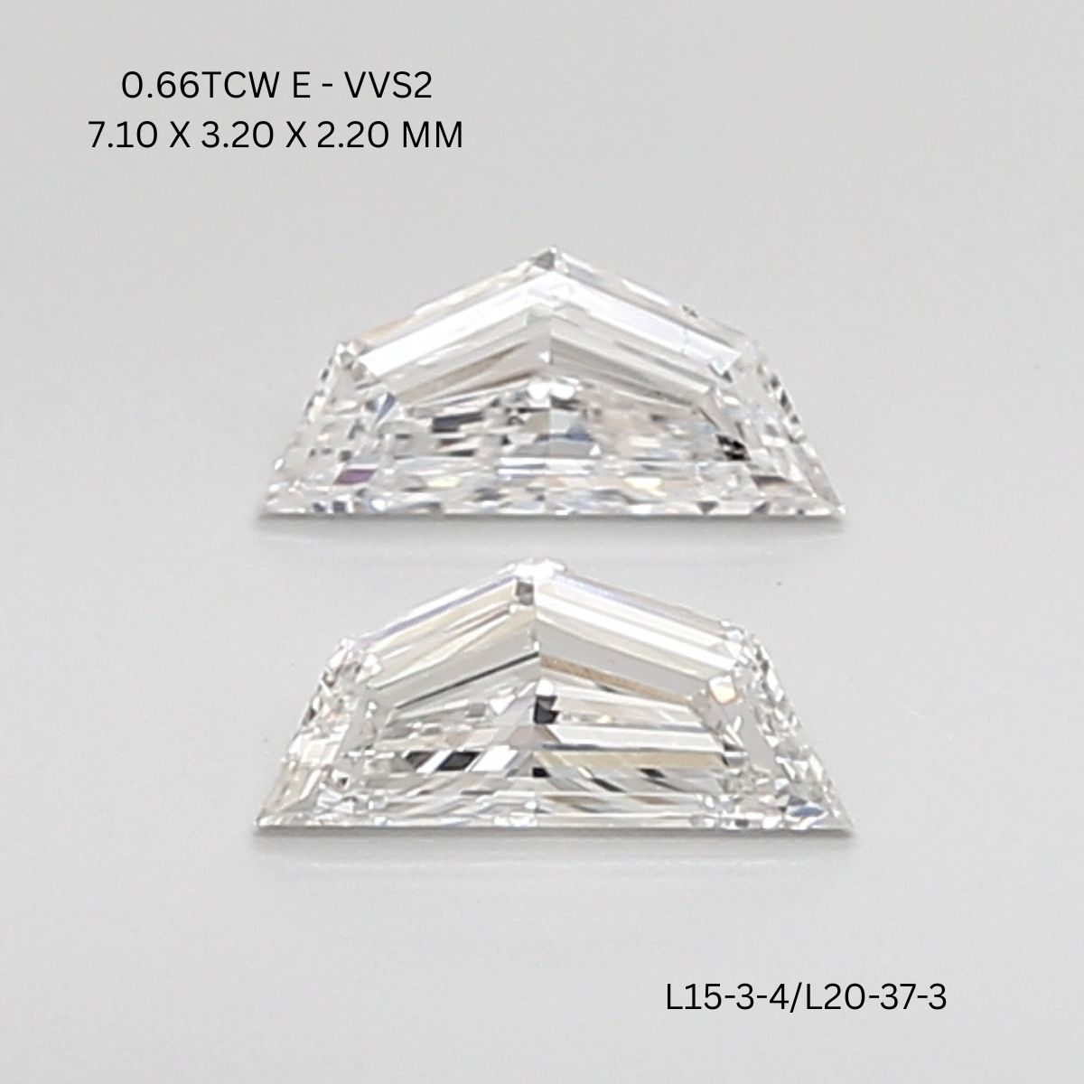 0.66 CT E VVS2 CADILLAC diamond Pairs Inventory