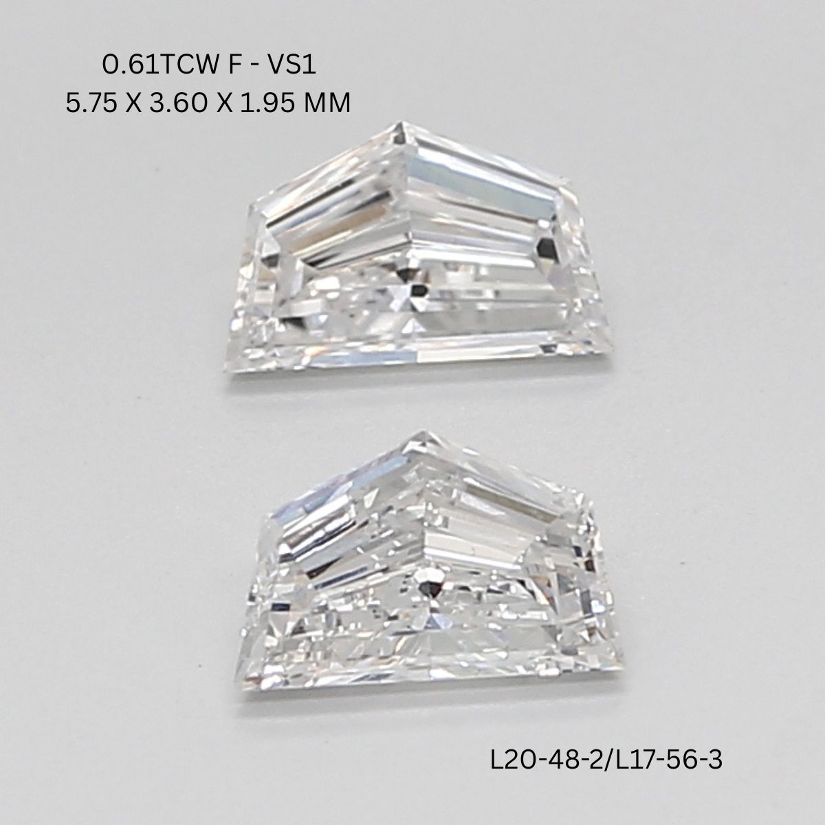 0.61 CT F VS1 CADILLAC diamond Pairs Inventory