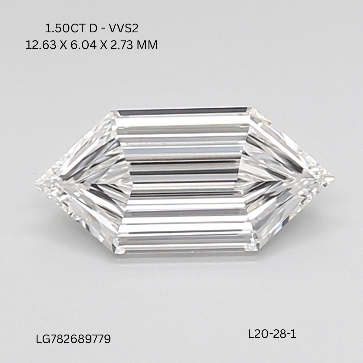 1.50 CT D VVS2 HEXAGONAL diamond Fancy Shape