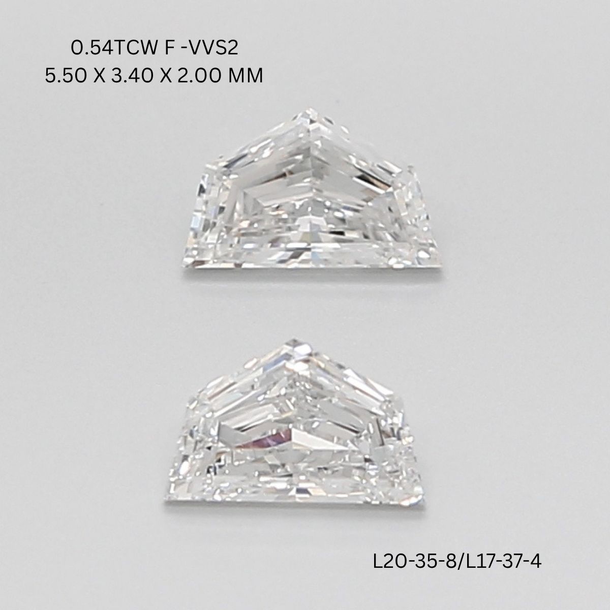 0.54 CT F VVS2 CADILLAC diamond Pairs Inventory