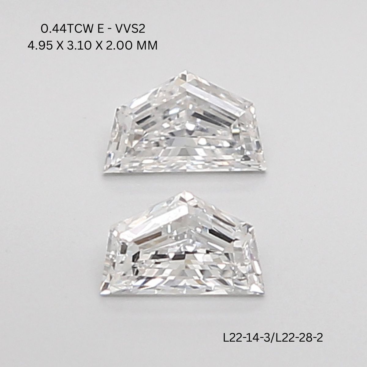 0.44 CT E VVS2 CADILLAC diamond Pairs Inventory