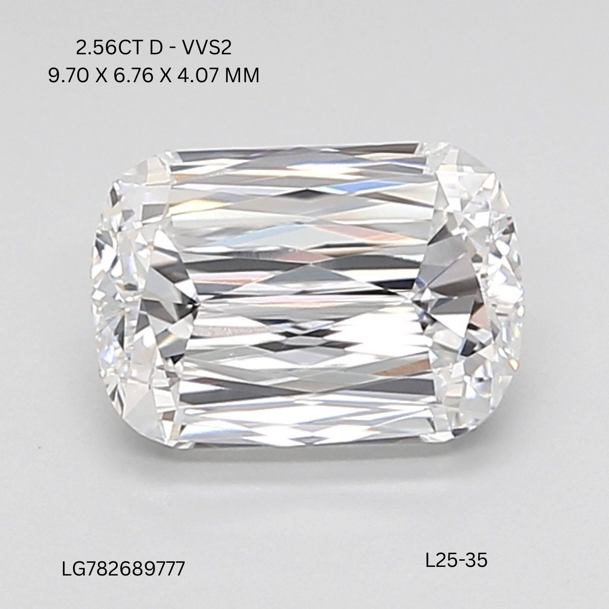2.56 CT D VVS2 ASHOKA diamond Fancy Shape