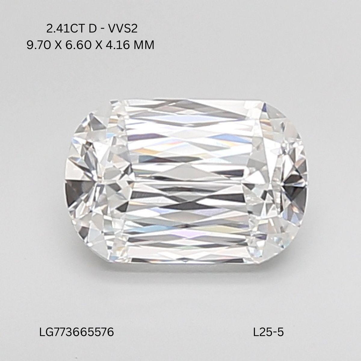 2.41 CT D VVS2 ASHOKA diamond Fancy Shape