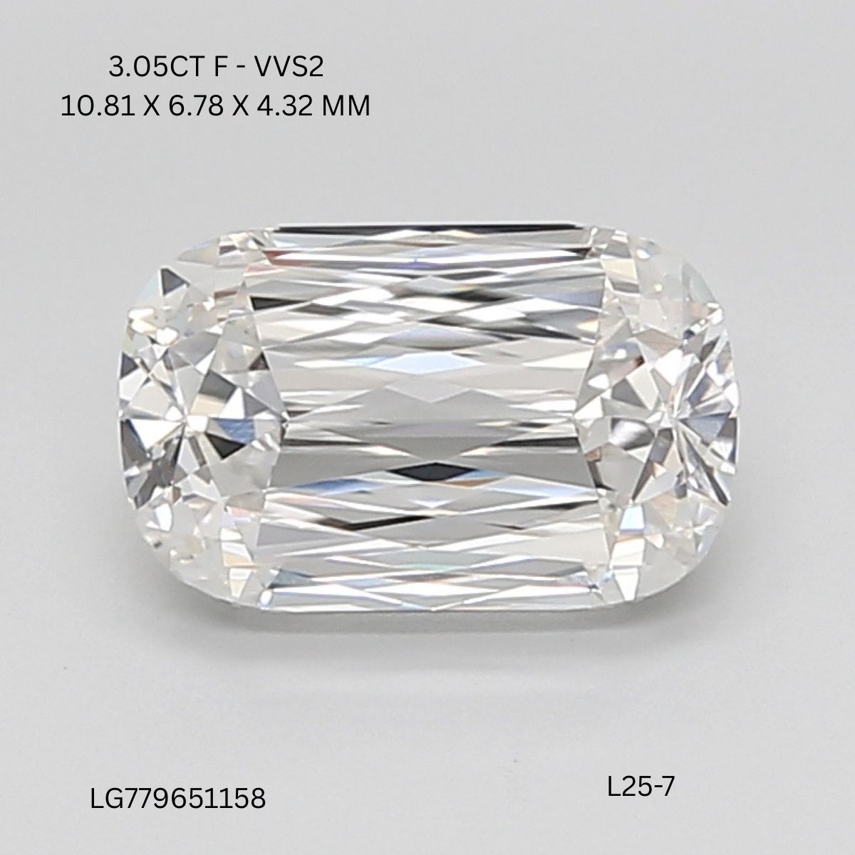3.05 CT F VVS2 ASHOKA diamond Fancy Shape