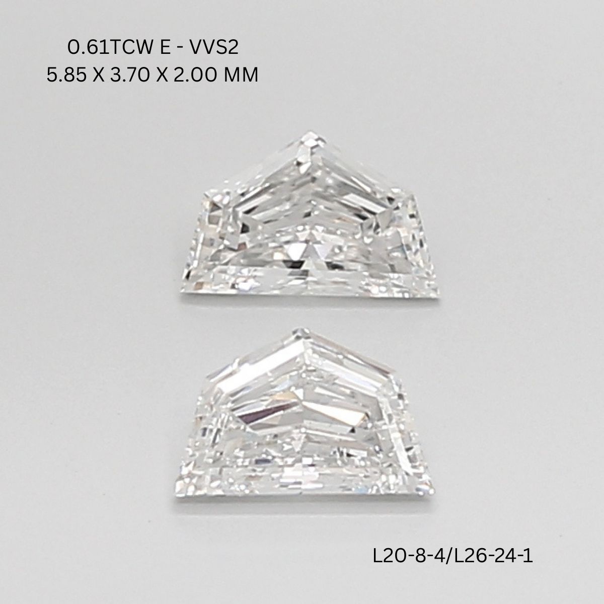 0.61 CT E VVS2 CADILLAC diamond Pairs Inventory