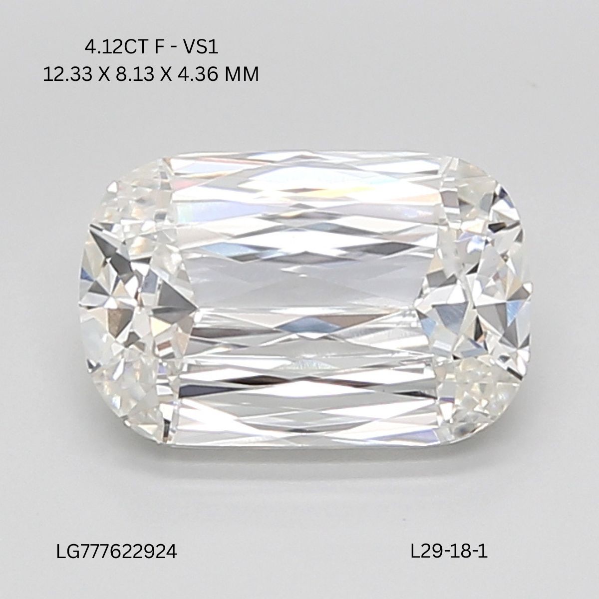 4.12 CT F VS1 ASHOKA diamond Fancy Shape