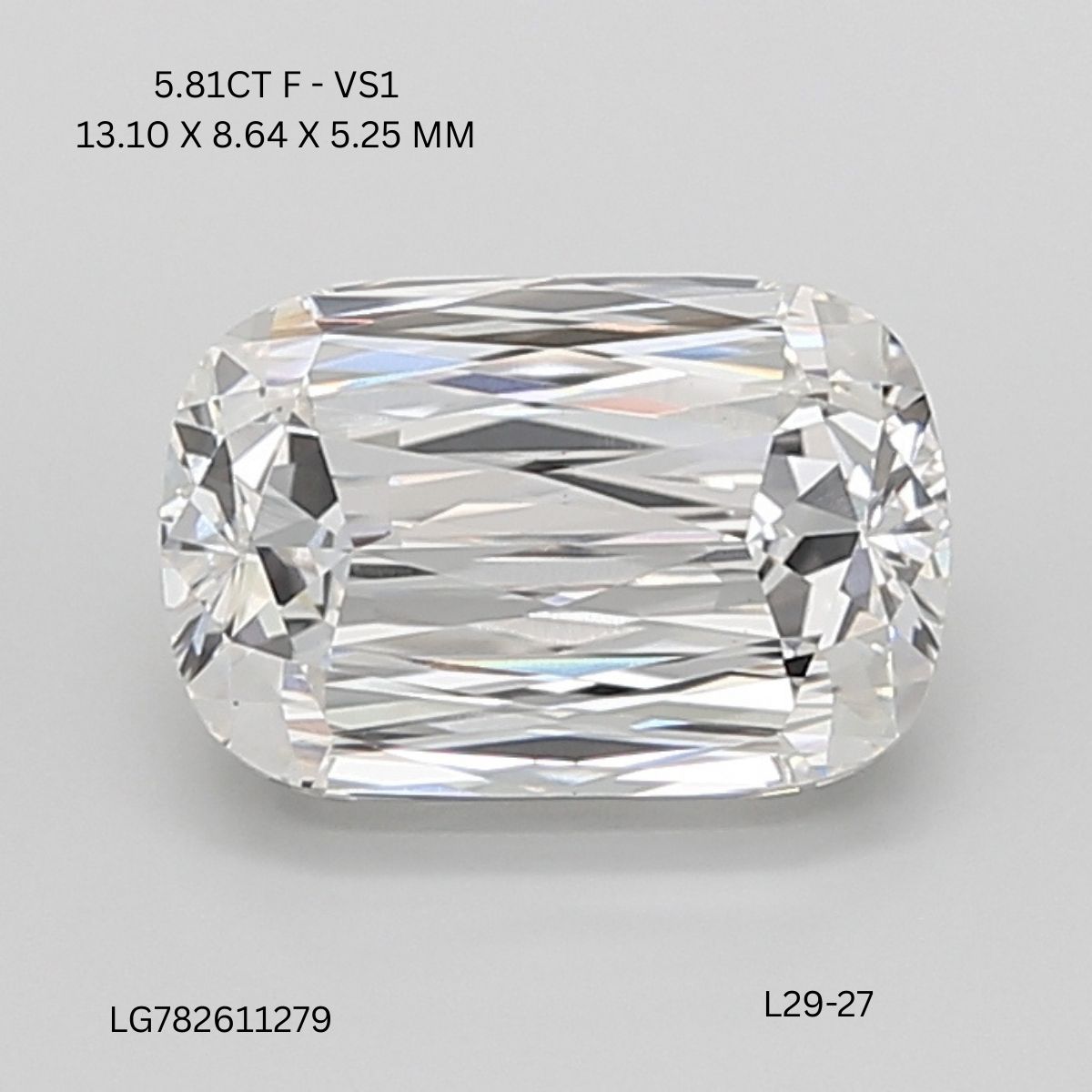 5.81 CT F VS1 ASHOKA diamond Fancy Shape