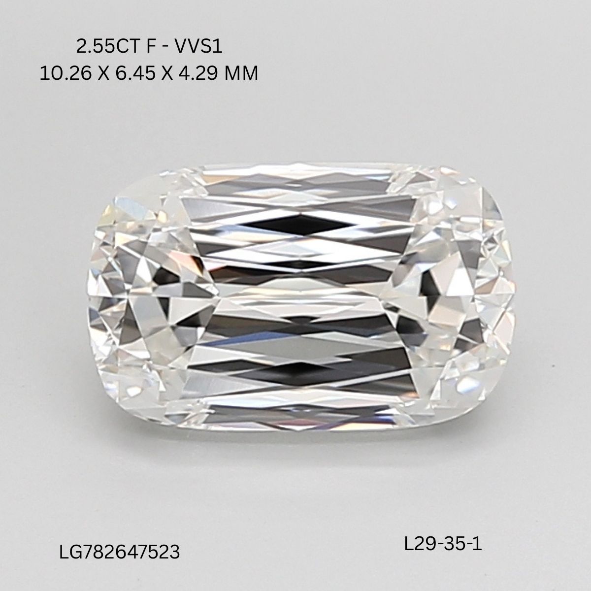2.55 CT F VVS1 ASHOKA diamond Fancy Shape