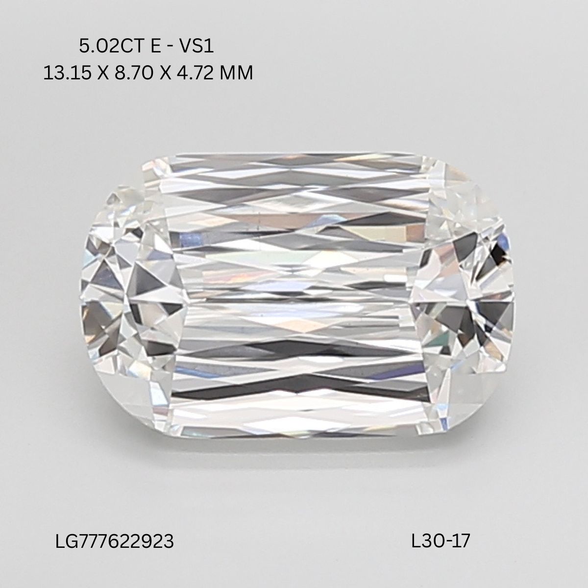 5.02 CT E VS1 ASHOKA diamond Fancy Shape