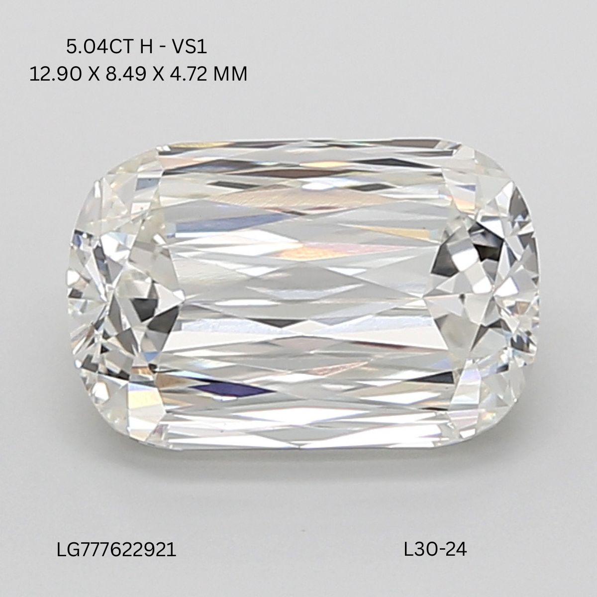 5.04 CT H VS1 ASHOKA diamond Fancy Shape