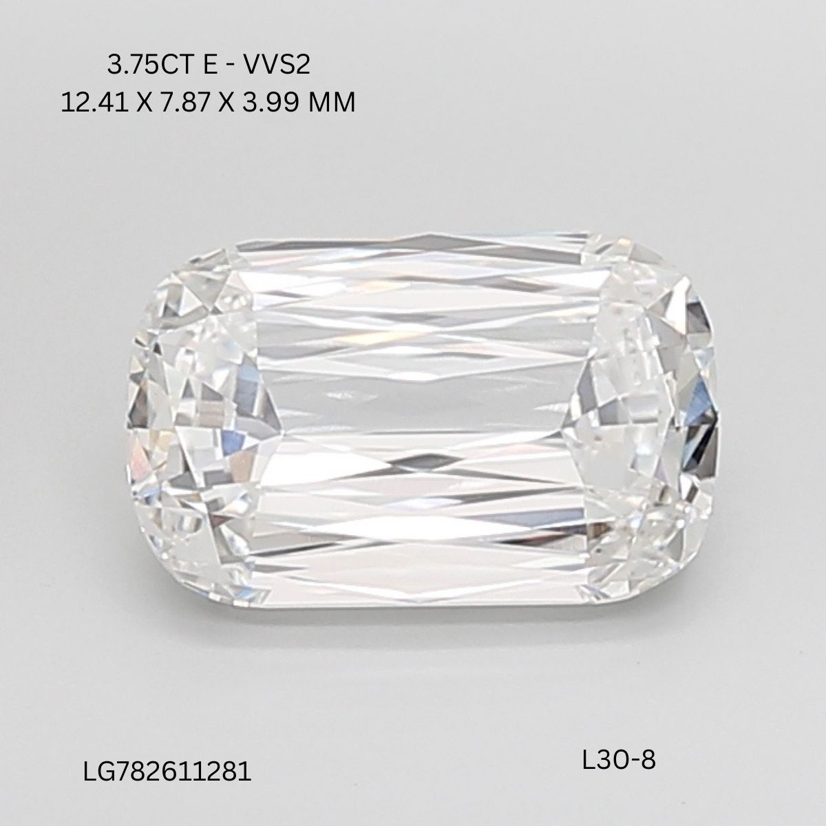 3.75 CT E VVS2 ASHOKA diamond Fancy Shape