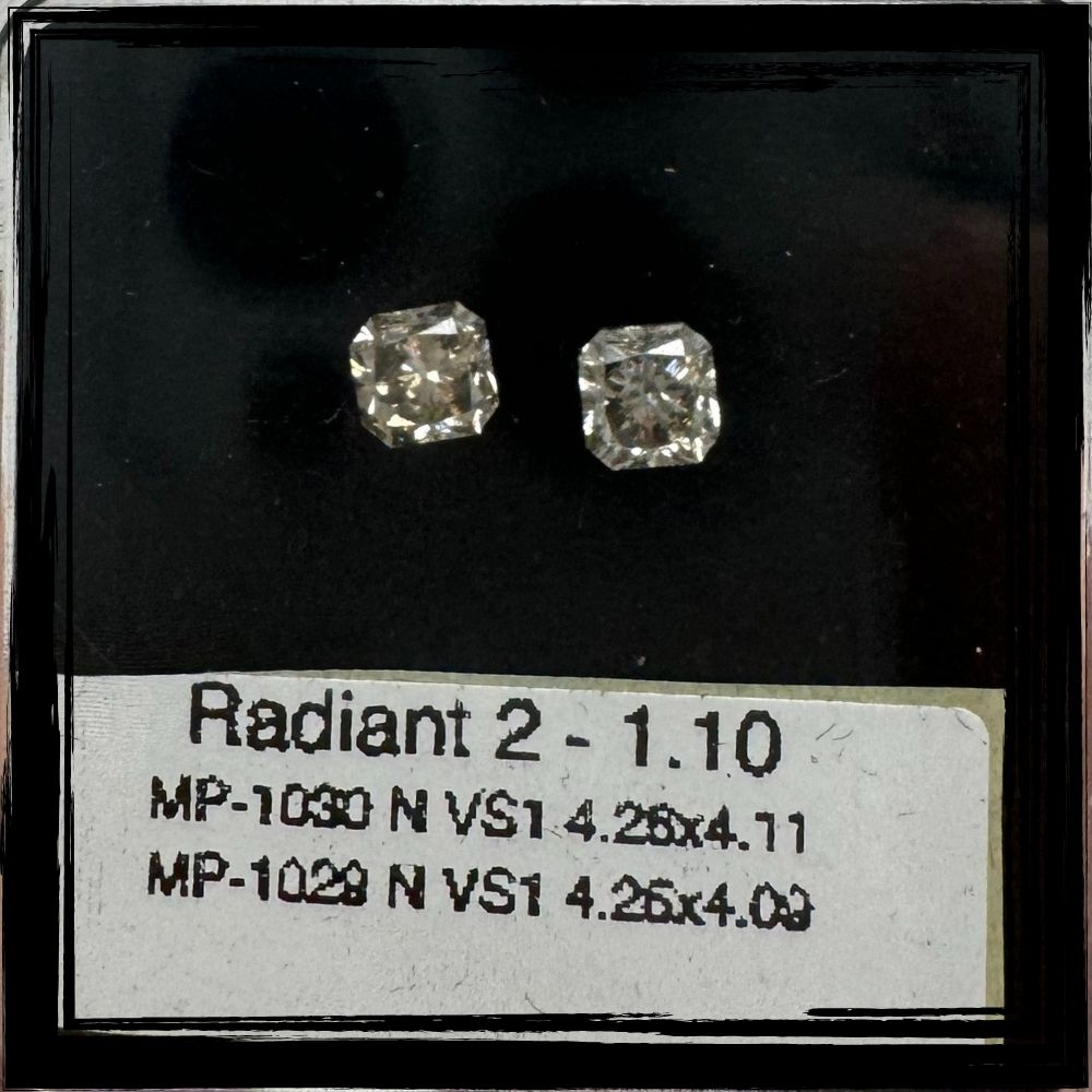 1.1 CT N VS1 RADIANT diamond Pairs Inventory