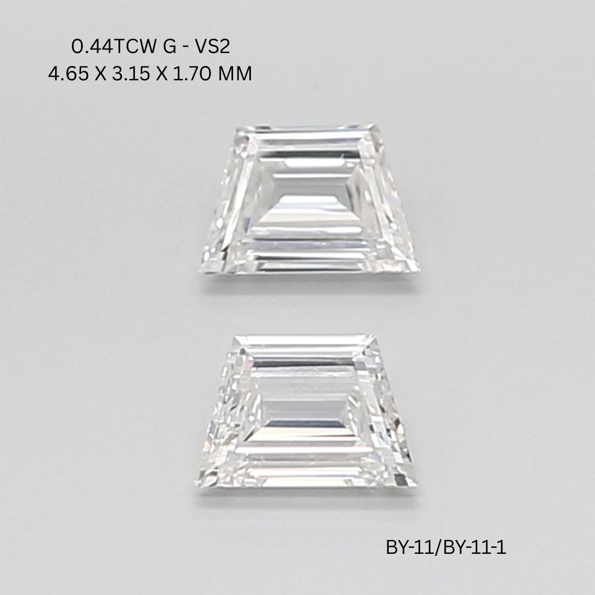 Exquisite Trapezoid Matching Diamond Pair OM Jewels Inc