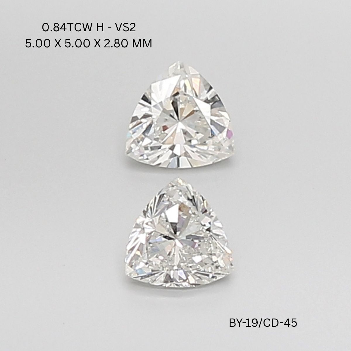 Timeless Trilliant Cut Diamond Matching Pair