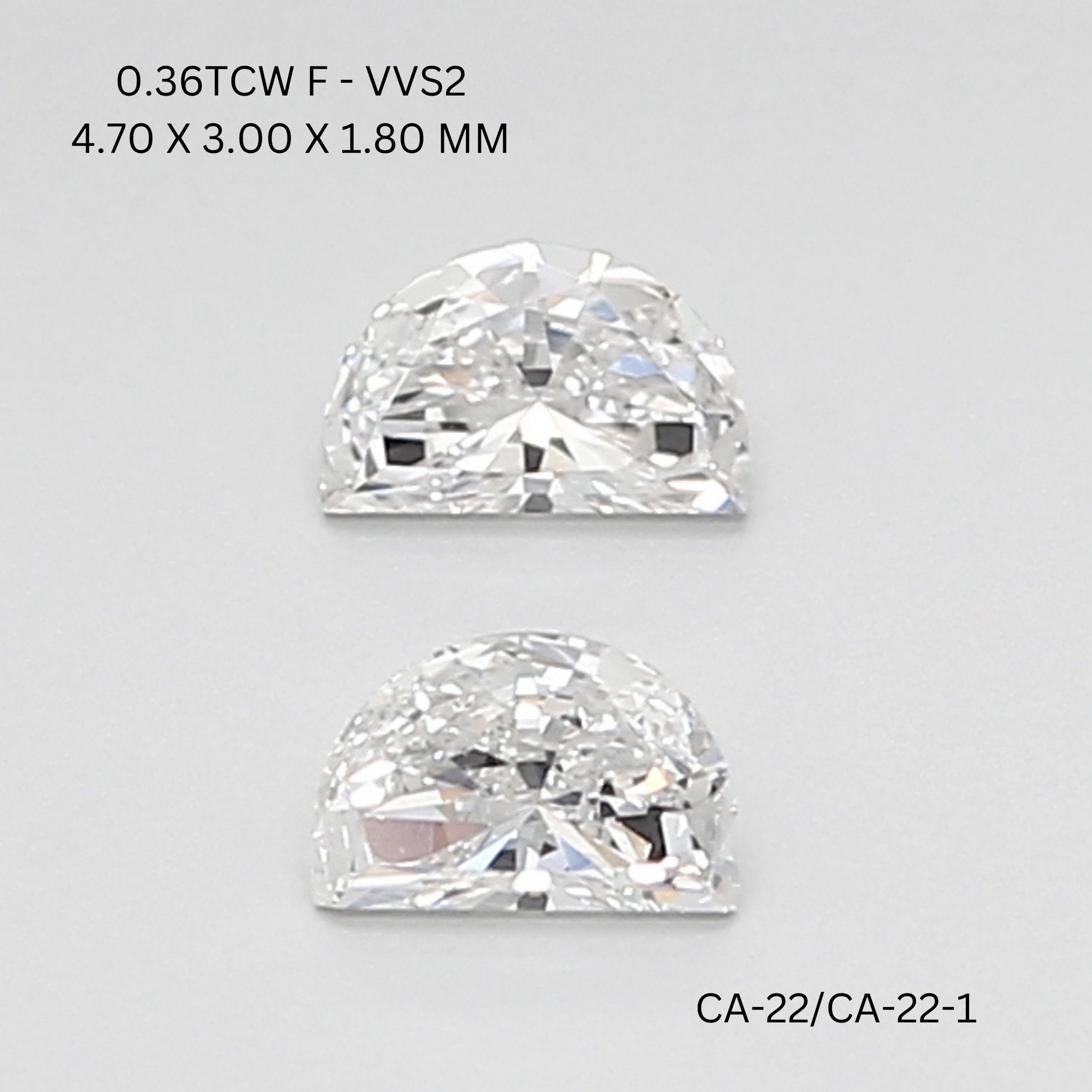 Latest Half Moon Diamond Match Pair - OM Jewels Inc