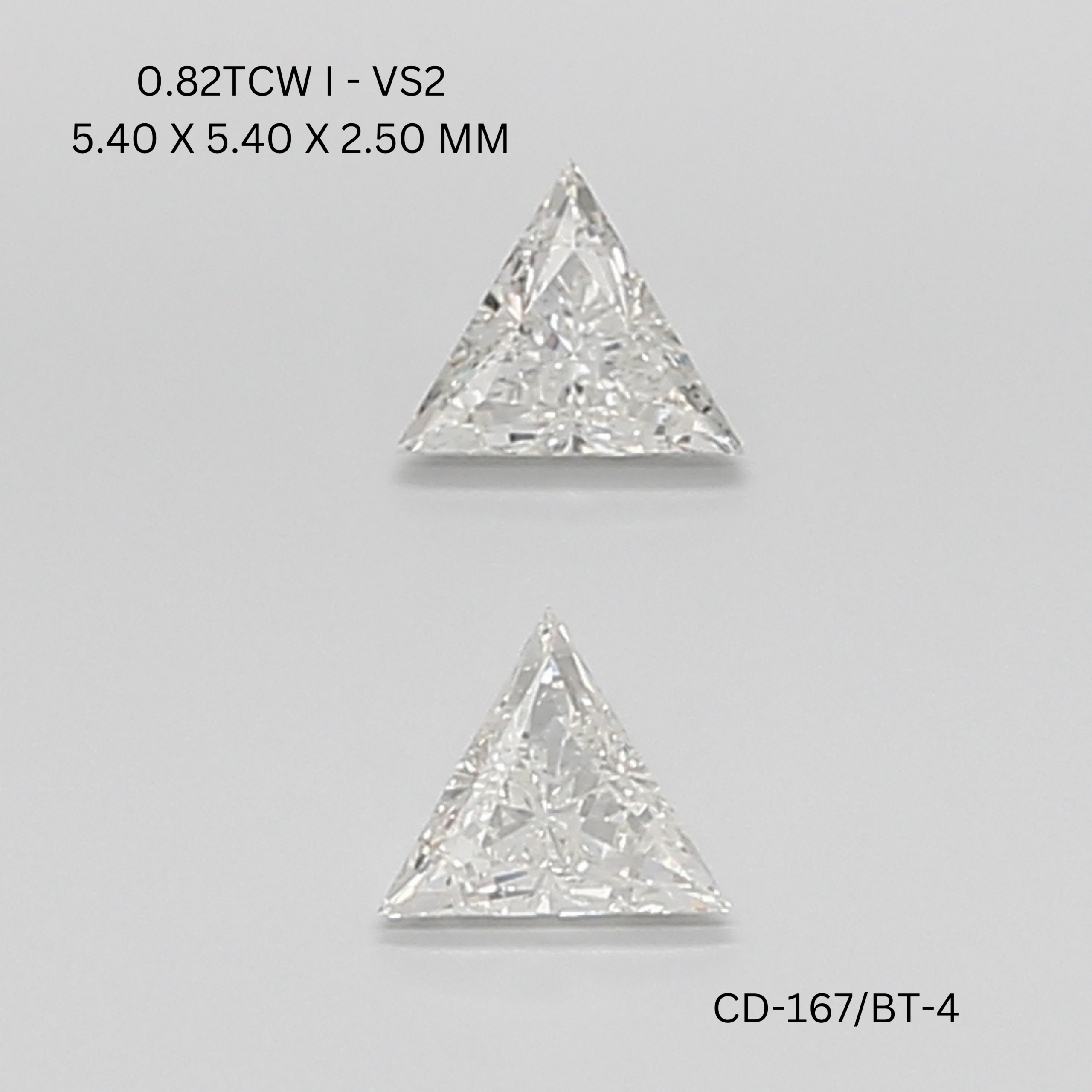 Perfectly Matched Trillion Cut Diamond Pair
