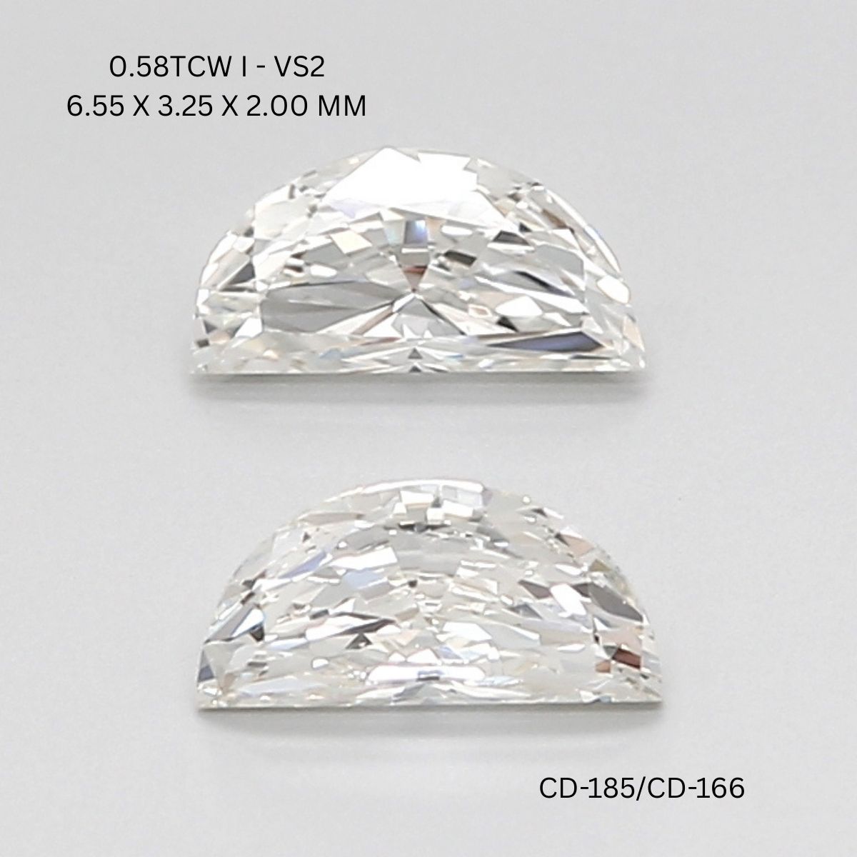 Amazing Half Moon Diamond Match Pair Om Jewels INC