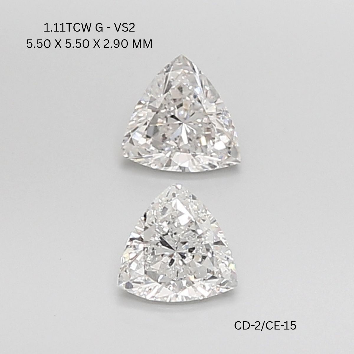 1.11 CT G VS2 TRILLIANT diamond Pairs Inventory