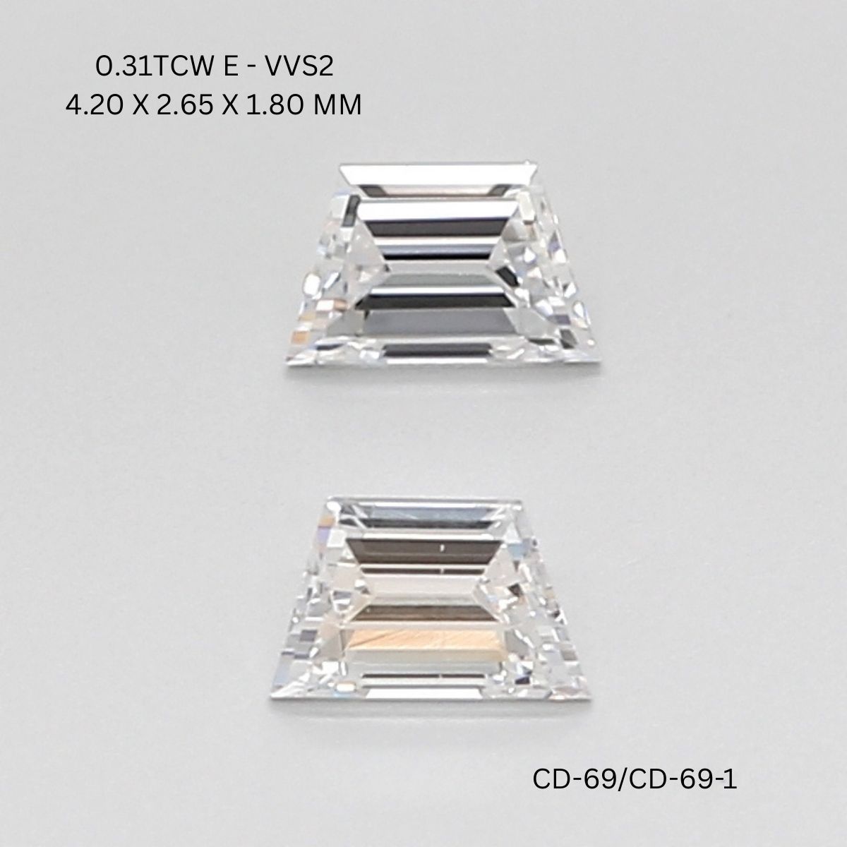 Timeless Trapezoid Cut Diamond Match Pair – OM Jewels Inc