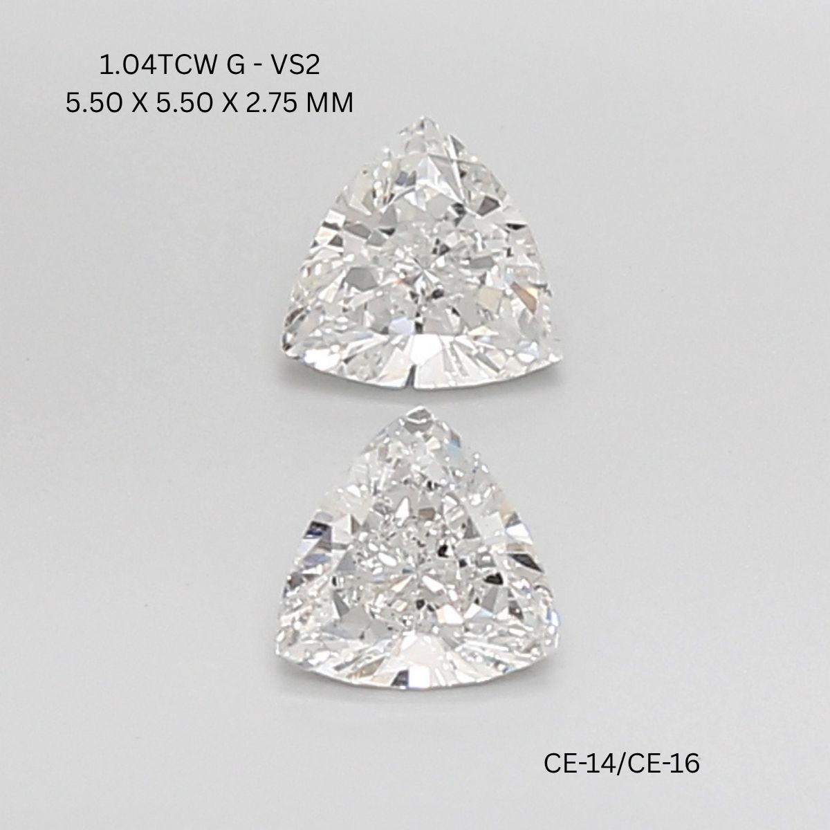 1.04 CT G VS2 TRILLIANT diamond Pairs Inventory