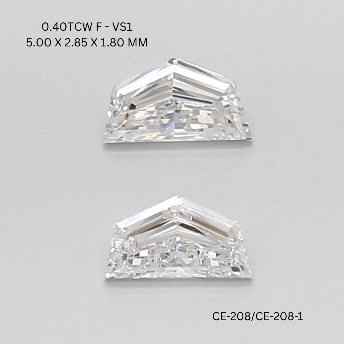 Cadillac Shape Diamond Matching Pair Classy OM Jewels Inc USA