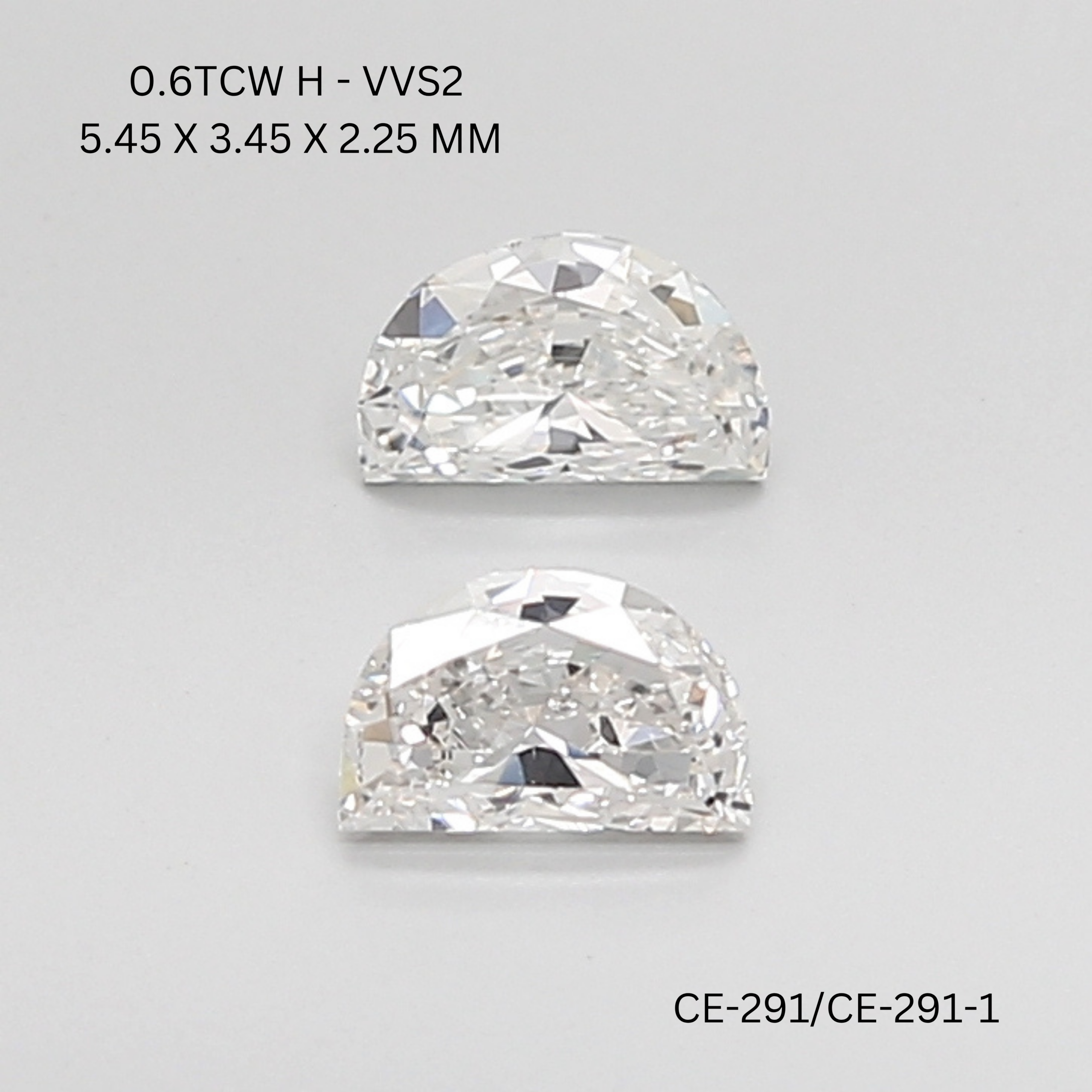 Timeless Half Moon Diamond Match Pair - OM Jewels Inc