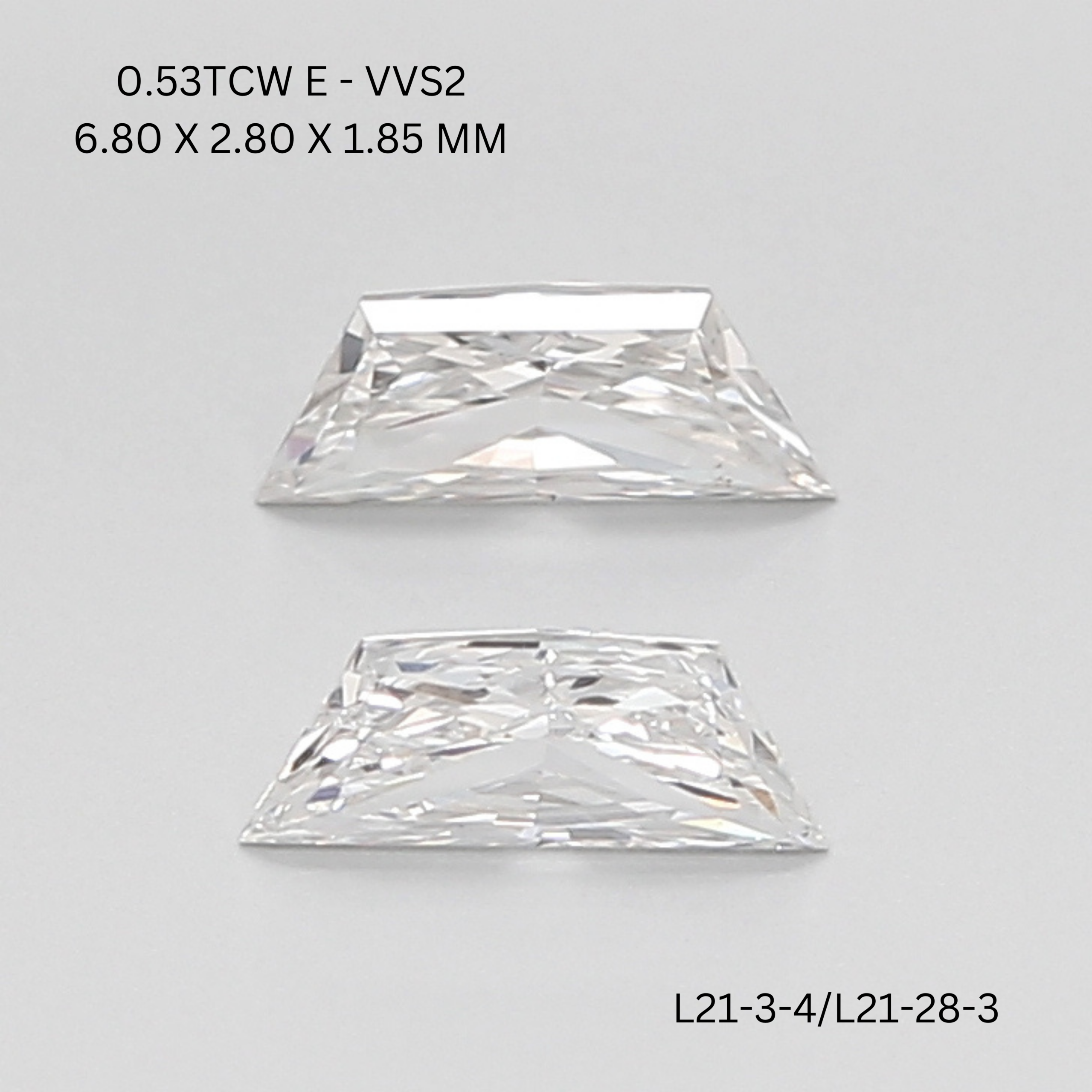 Brilliant Trapezoid Diamond Match Pair – OM Jewels Inc