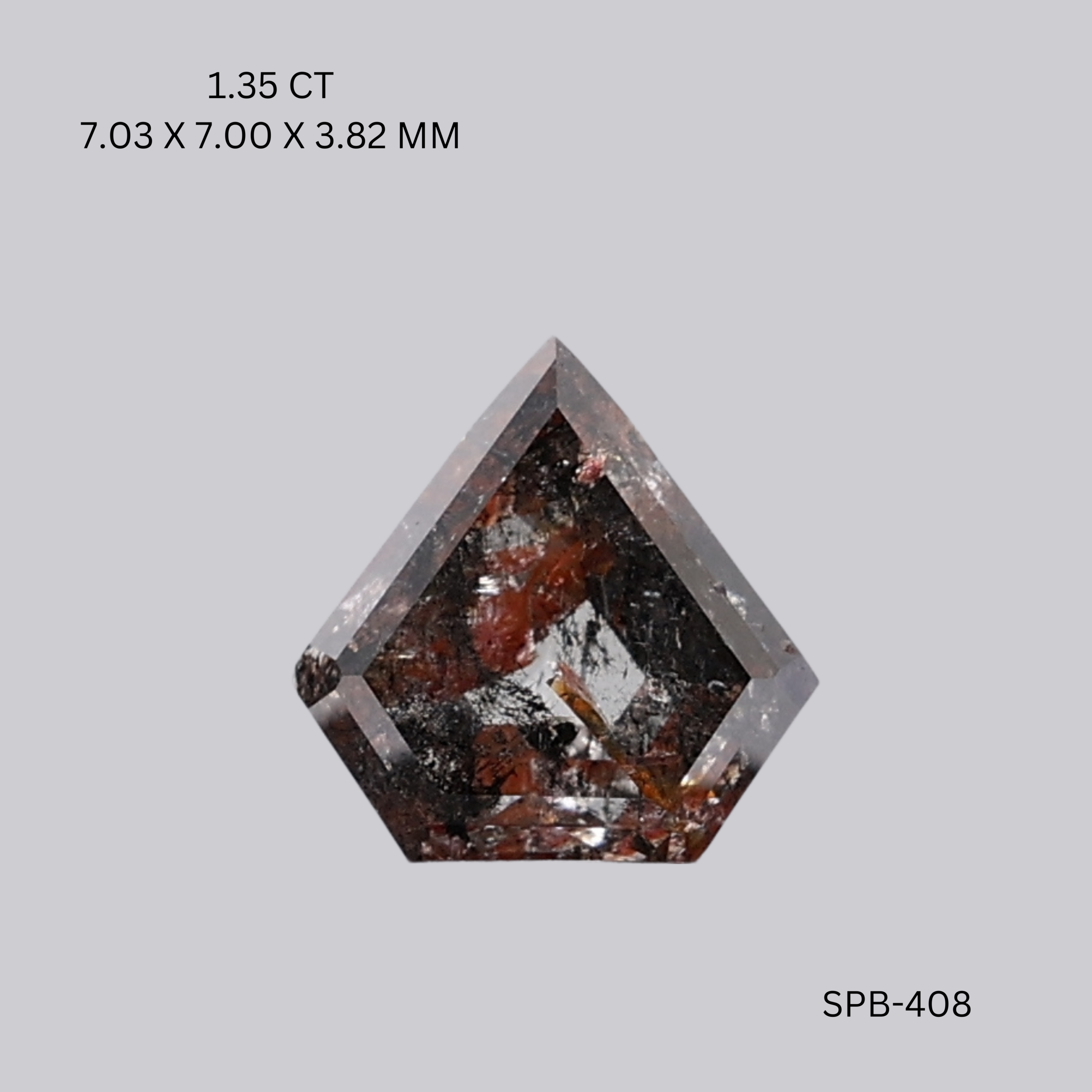 Kite Shape Salt And Pepper Diamond