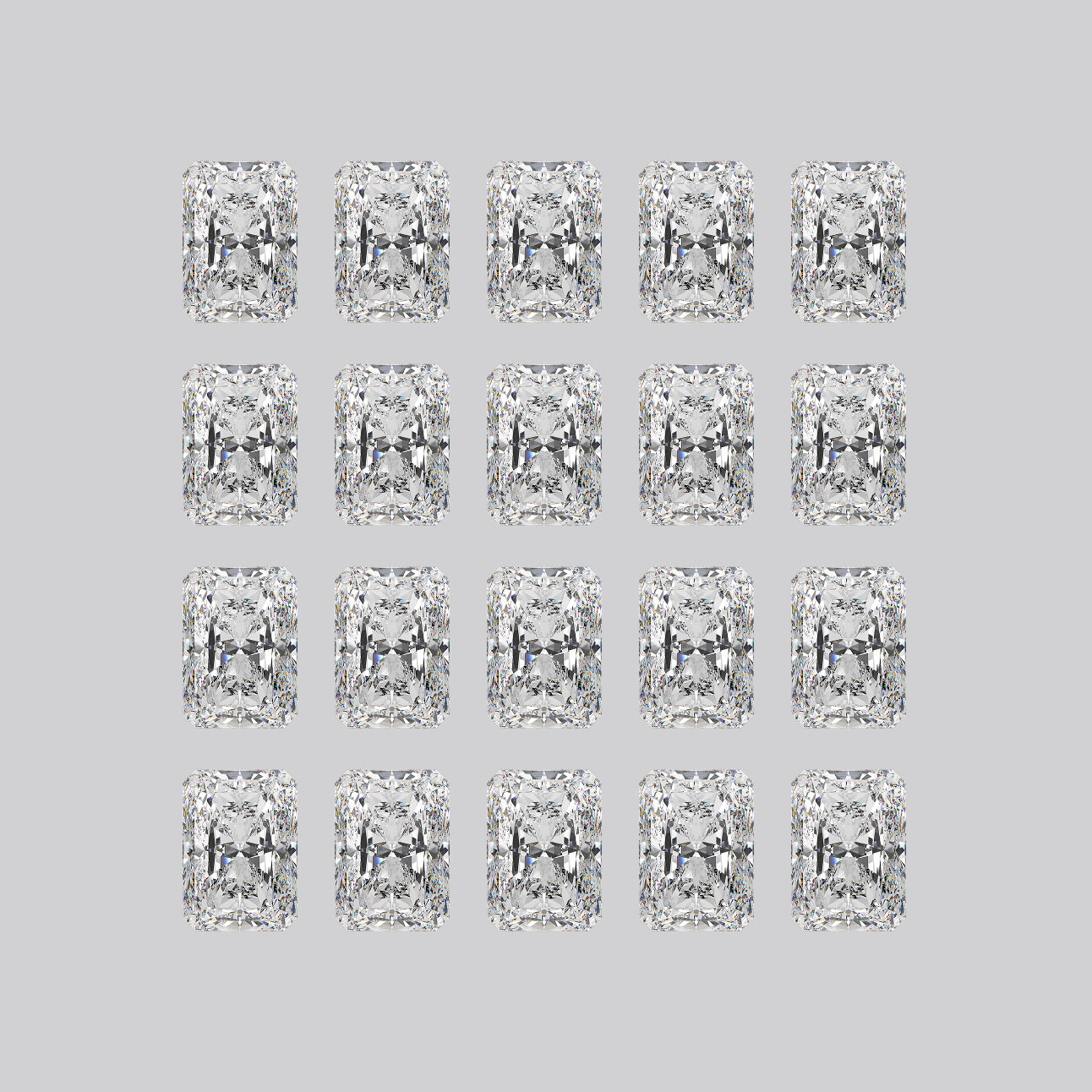 Radiant Shape Diamond Layouts